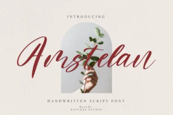 Amstelan Font – Elegant Luxury Script Font Perfect for Logos & Invitations