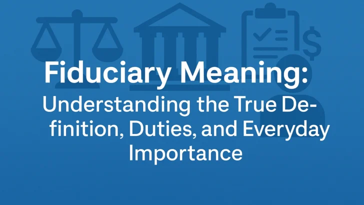 Fiduciary Meaning