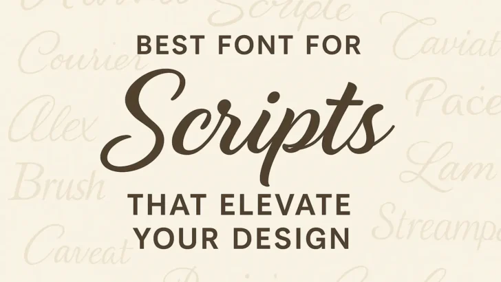Font for Scripts