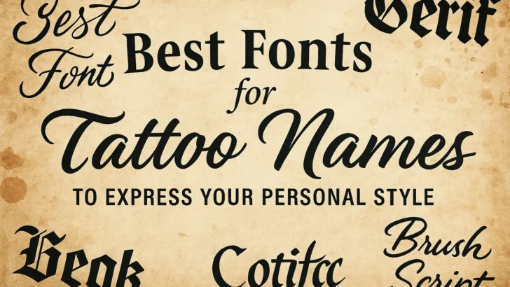 Fonts for Tattoo Names