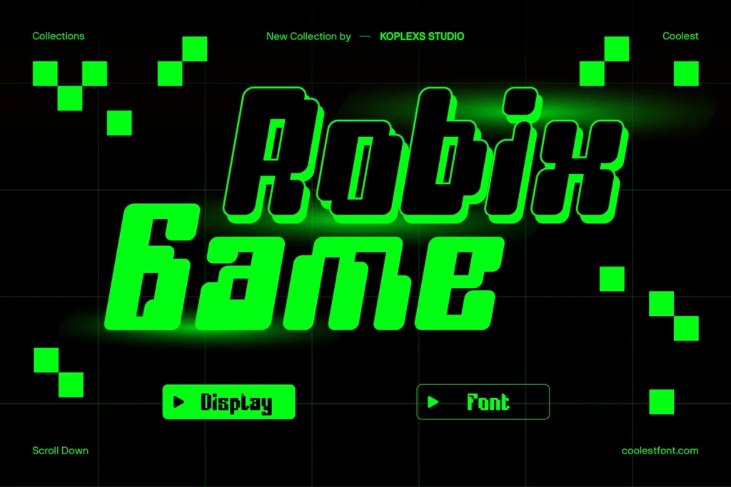 25 Best Fonts for Video Games That Make Your Game Look More Professional 2 Robix Game Font