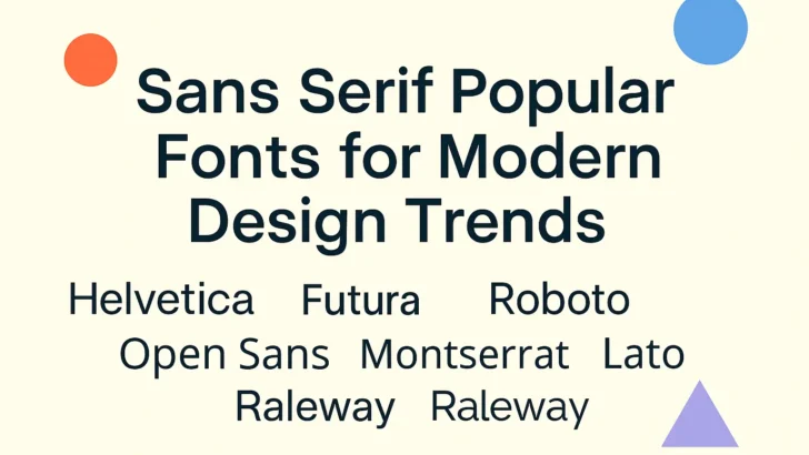 Sans Serif Popular Fonts