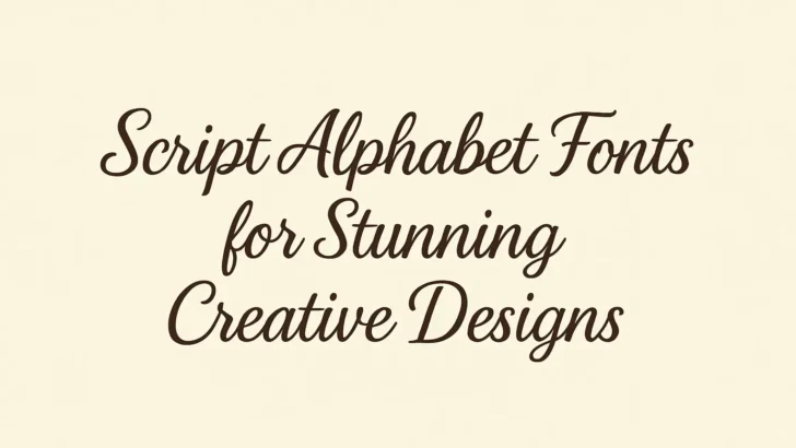 script alphabet fonts