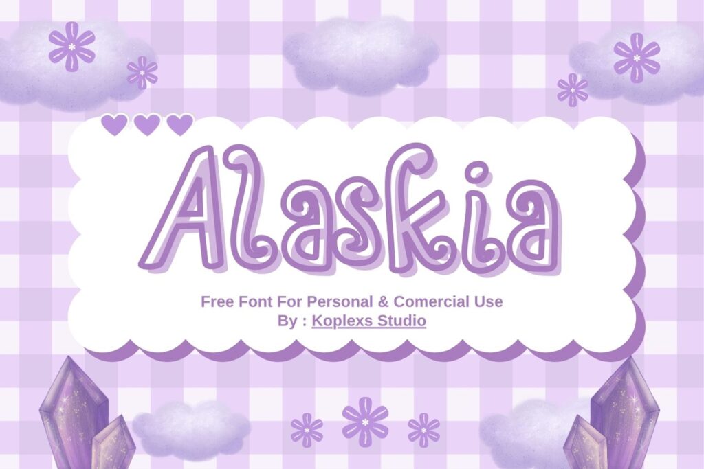 Alaskia Free Font - A Playful Display Typeface for Creative Branding 11 free fonts for commercial use
