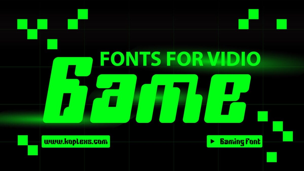 25 Best Fonts for Video Games That Make Your Game Look More Professional 1 gaming fonts, video game font, fonts for video games, retro game font, video games font