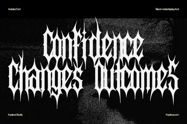 metal typeface