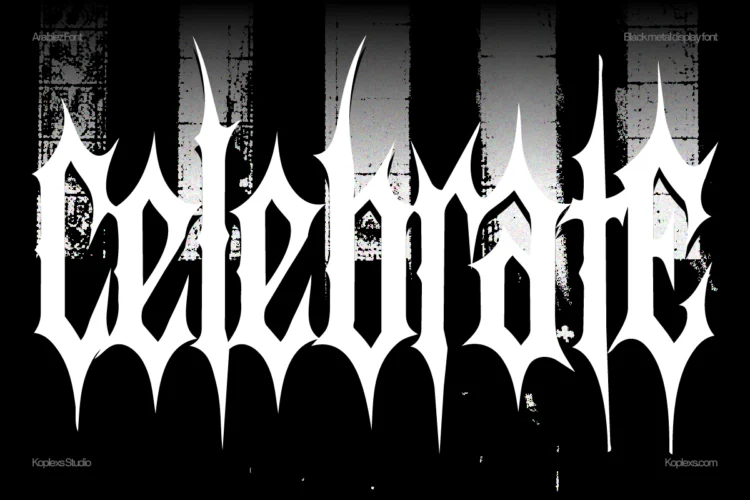 metal band font