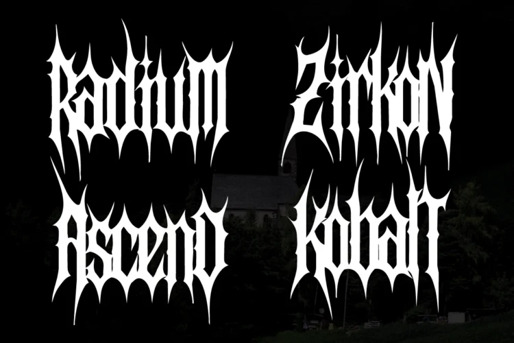 heavy metal font