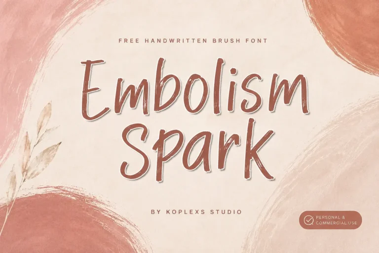 Embolism Spark Free Handwritten Font for Commercial Use