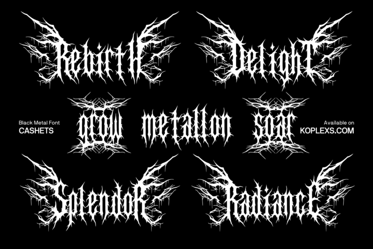 metal font, blackletter font, death metal font, heavy metal font, metal music font,