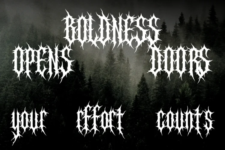 metal font, blackletter font, death metal font, heavy metal font, metal music font,