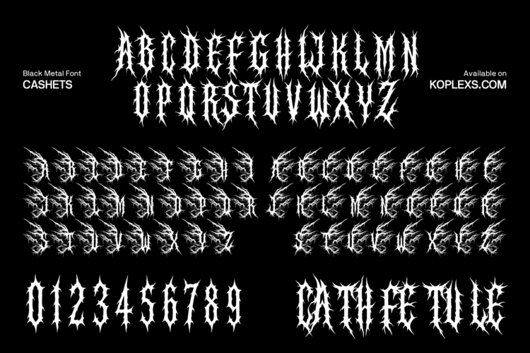 metal font, blackletter font, death metal font, heavy metal font, metal music font,