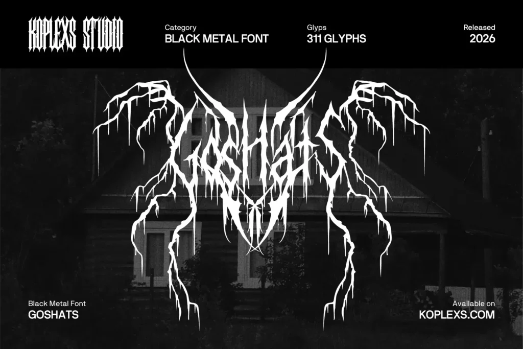 Goshats Font Black Metal Font