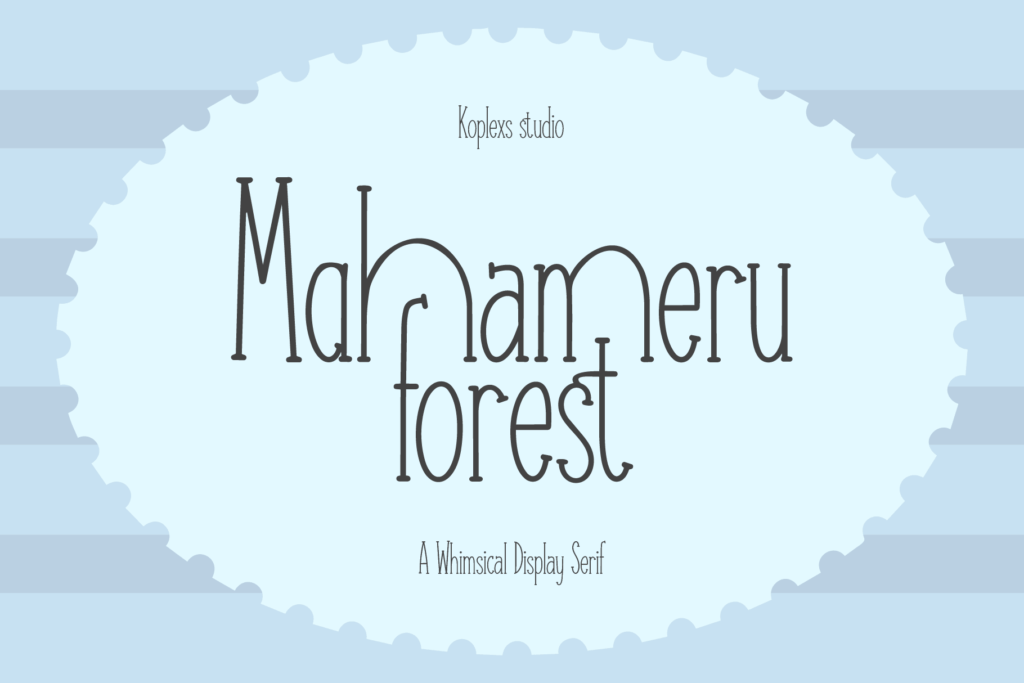 Mahameru Forest Font | Whimsical Display Serif