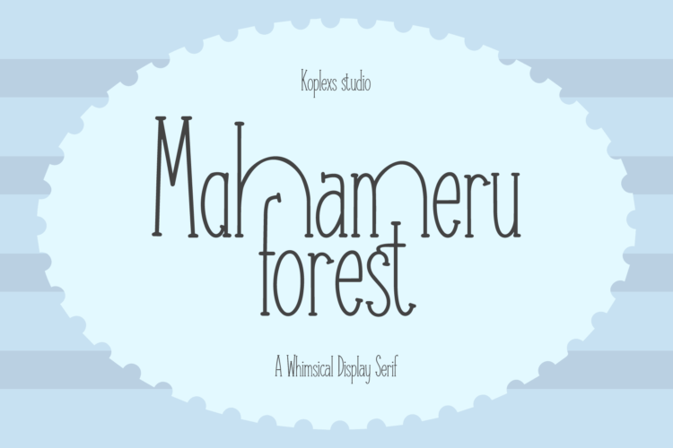 Mahameru Forest Font | Whimsical Display Serif