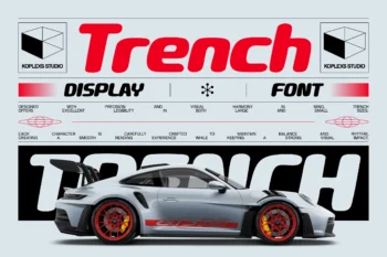 Trench Font: Sports Display Font for Logos and Posters