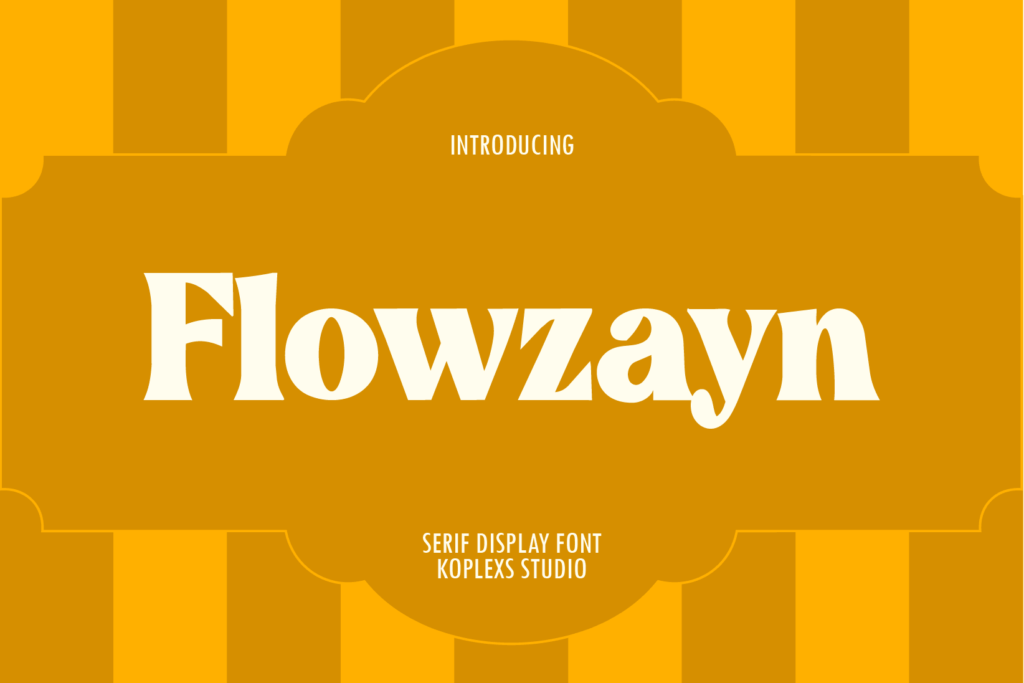 Allina Free Commercial Use Fonts 27 Flowzayn Font | Bold Retro Serif for Logos & Branding