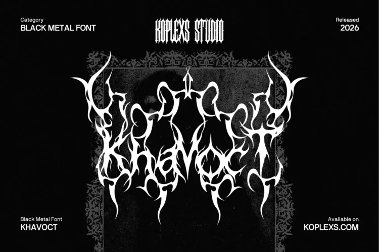 Khavoct Font | Black Metal Font for Logos & Album Covers
