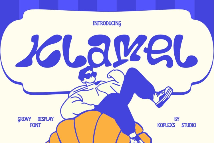 Klamel Font | Groovy Retro Display Typeface