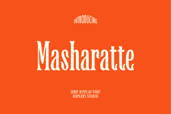 Masharatte Font | Retro Condensed Serif for Branding