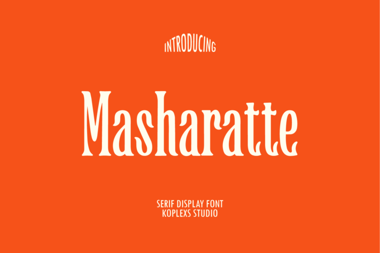 Masharatte Font | Retro Condensed Serif for Branding
