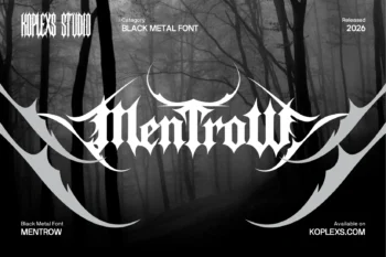 Mentrow Font | Black Metal Font with Blackletter Style