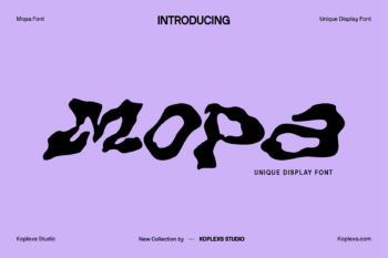 Mopa Font | Psychedelic Wavy Display Typeface