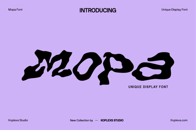 Mopa Font | Psychedelic Wavy Display Typeface