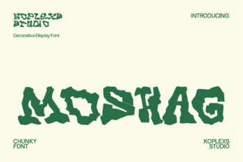 Moshag Font | Chunky Decorative Display Typeface