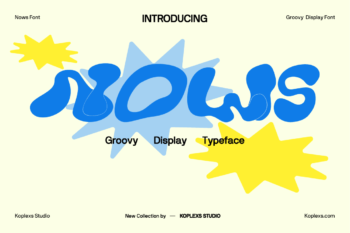Nows Font | Groovy Bubble Display Font for Retro Designs